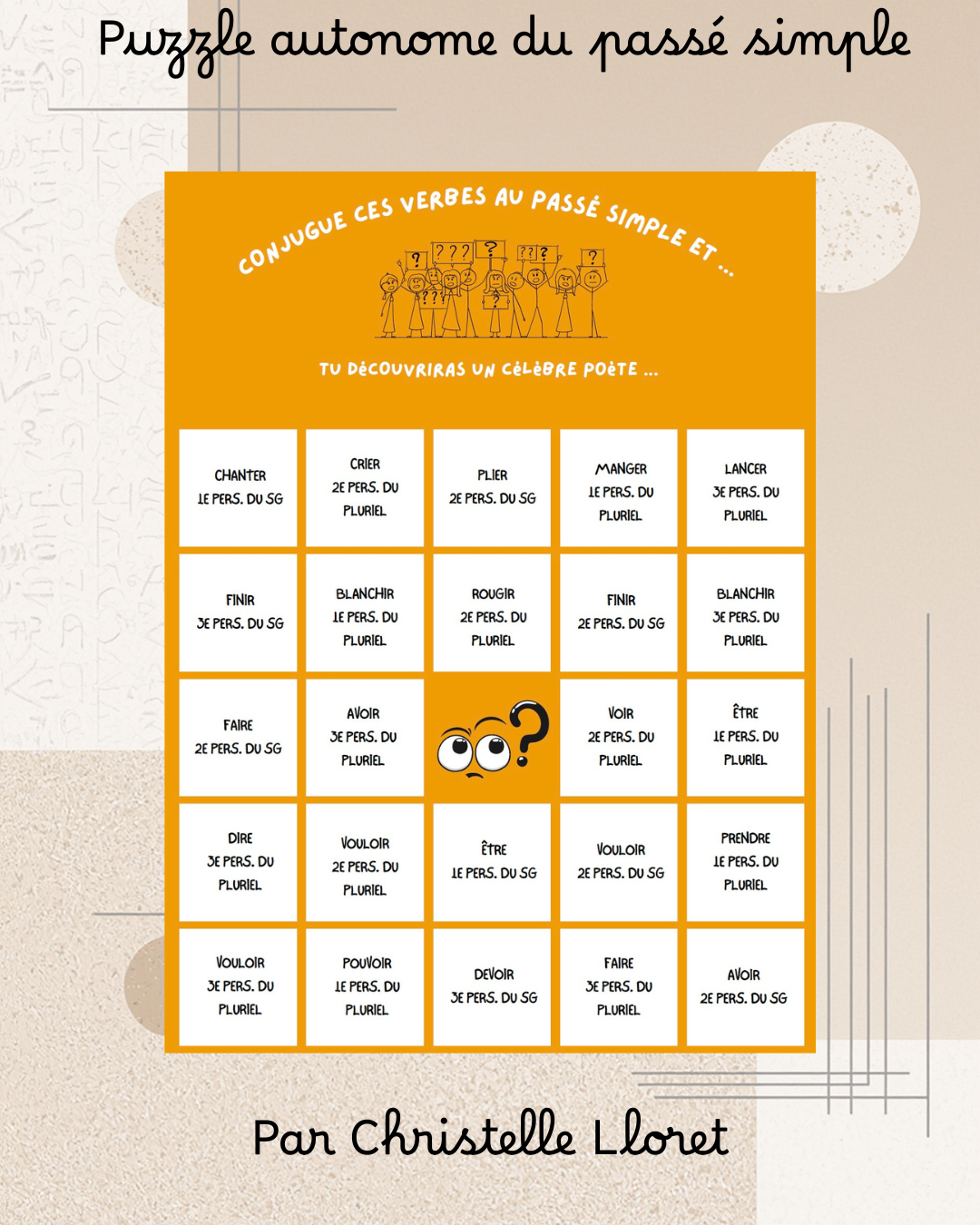 Puzzle autonome du passé simple par Christelle Lloret