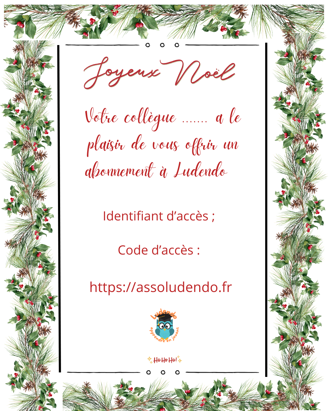 Offrir une adhésion à Ludendo pour Noël