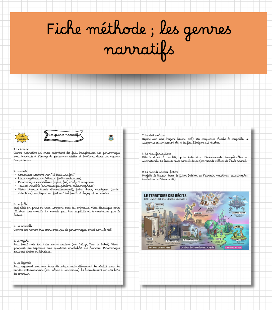 Fiche méthode : les genres narratifs